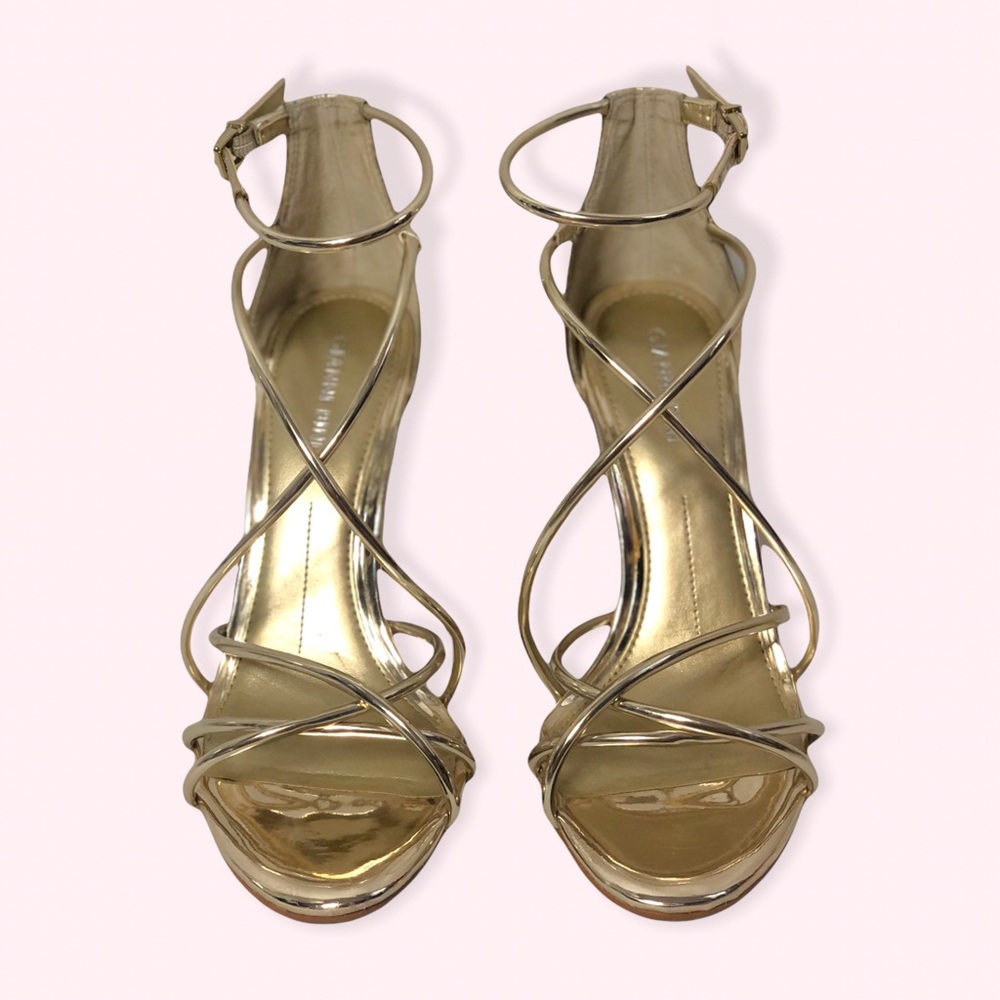 ✨ Gianni Bini Talisia Gold Tubular Sandals